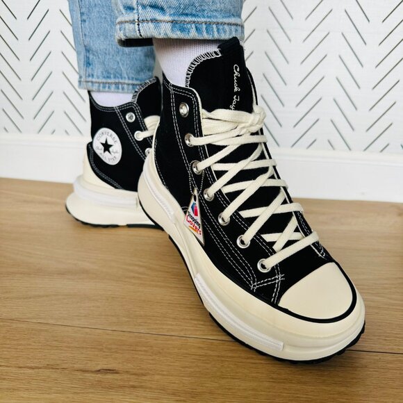 Rare Converse Run Star Legacy CX Hi Platform 7 Women Shoes Sneaker Black A00869C - Picture 4 of 12